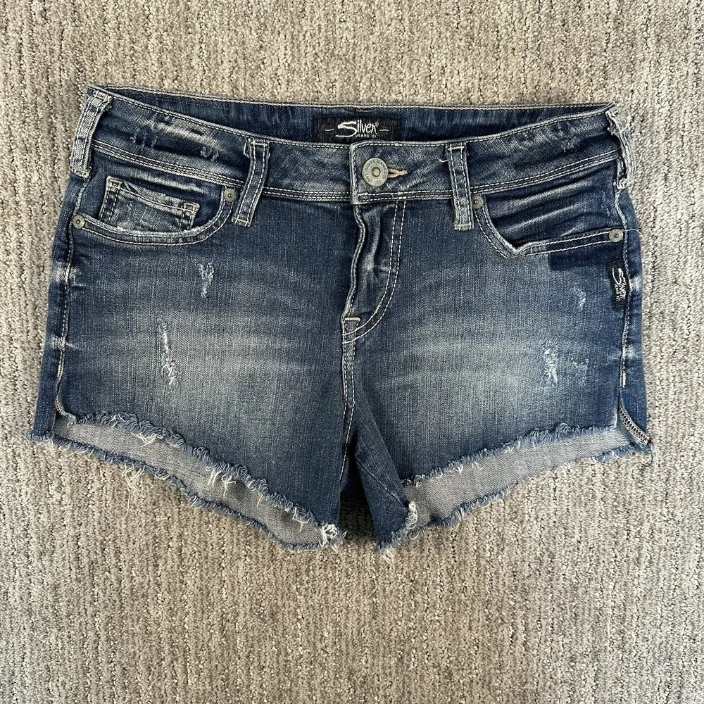 Silver‎ Jeans Co. Berkley Short Women's Denim Cut Off Y2K Shorts Size 28/4